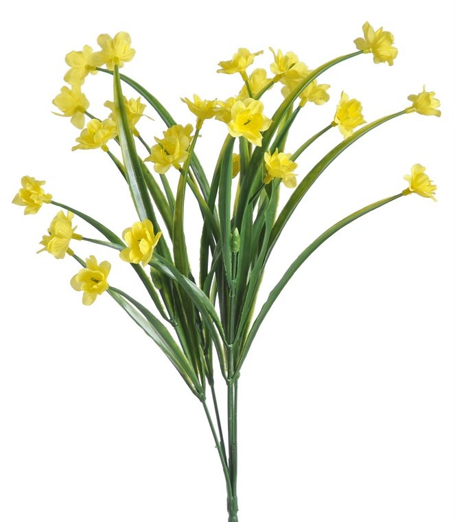 Umělé narcisky žluté zápich 39 cm